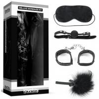 Набор для ролевых игр Deluxe Bondage Kit (маска, кляп, наручники, тиклер) SM1007Black