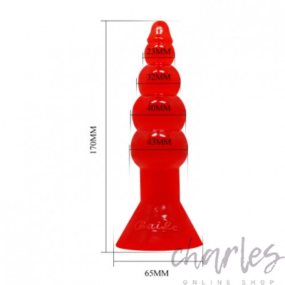 Анальная ёлочка на присоске красная Производитель: Baile BI-017005 Red