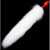 Красная анальная пробка с белым лисьим хвостиком 44 см 271114212